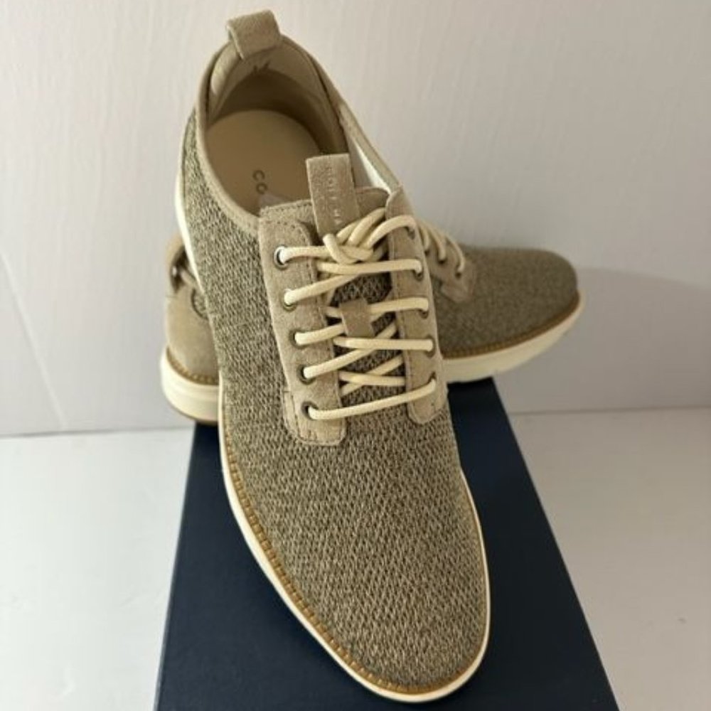 Cole Haan, Men's  Grand Atlantic Knit Sneaker Cream size 8 New In Box - Picture 2 of 5